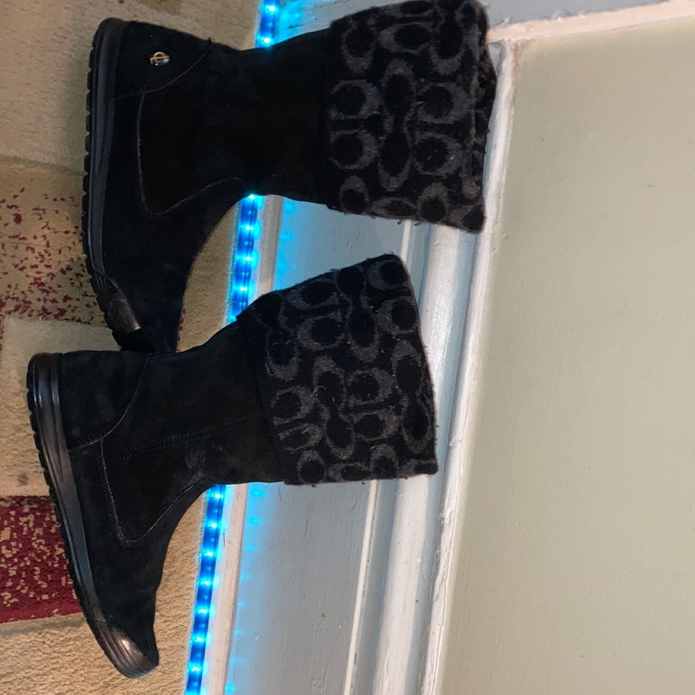 Black Coach boots size 5.5